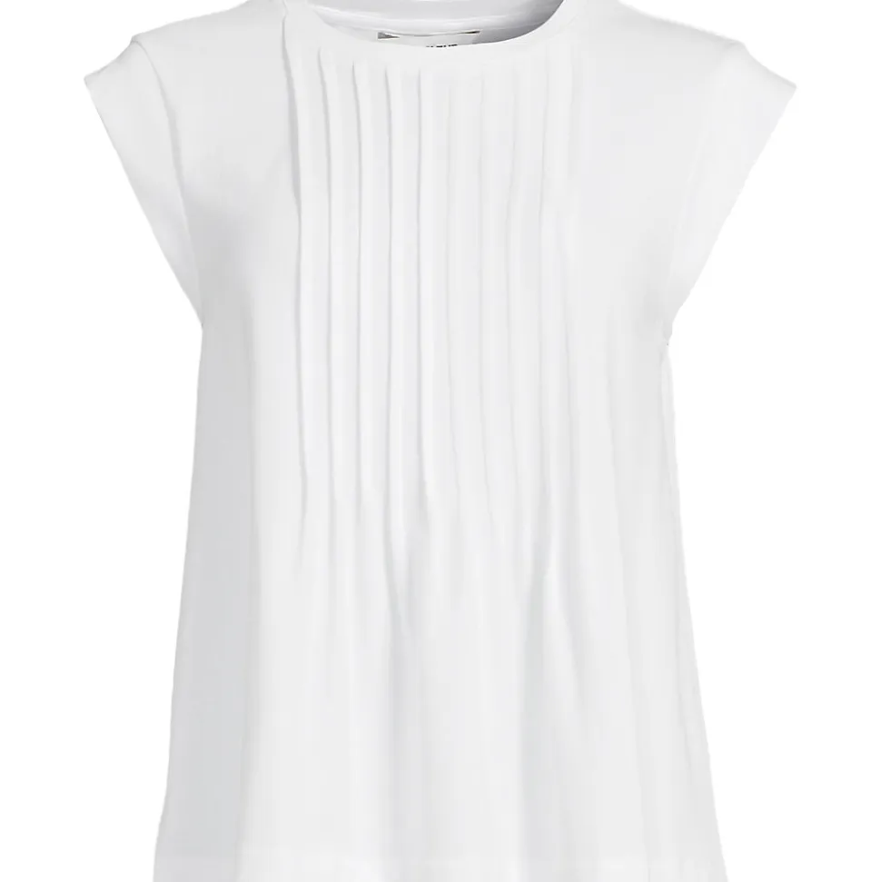 Kurzärmeliges Biesenshirt aus Baumwolle/Modal-Mix für Damen