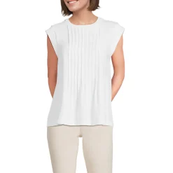 Kurzärmeliges Biesenshirt aus Baumwolle/Modal-Mix für Damen