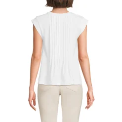 Kurzärmeliges Biesenshirt aus Baumwolle/Modal-Mix für Damen