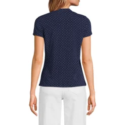 Kurzärmeliges Biesenshirt aus Baumwolle/Modal-Mix für Damen