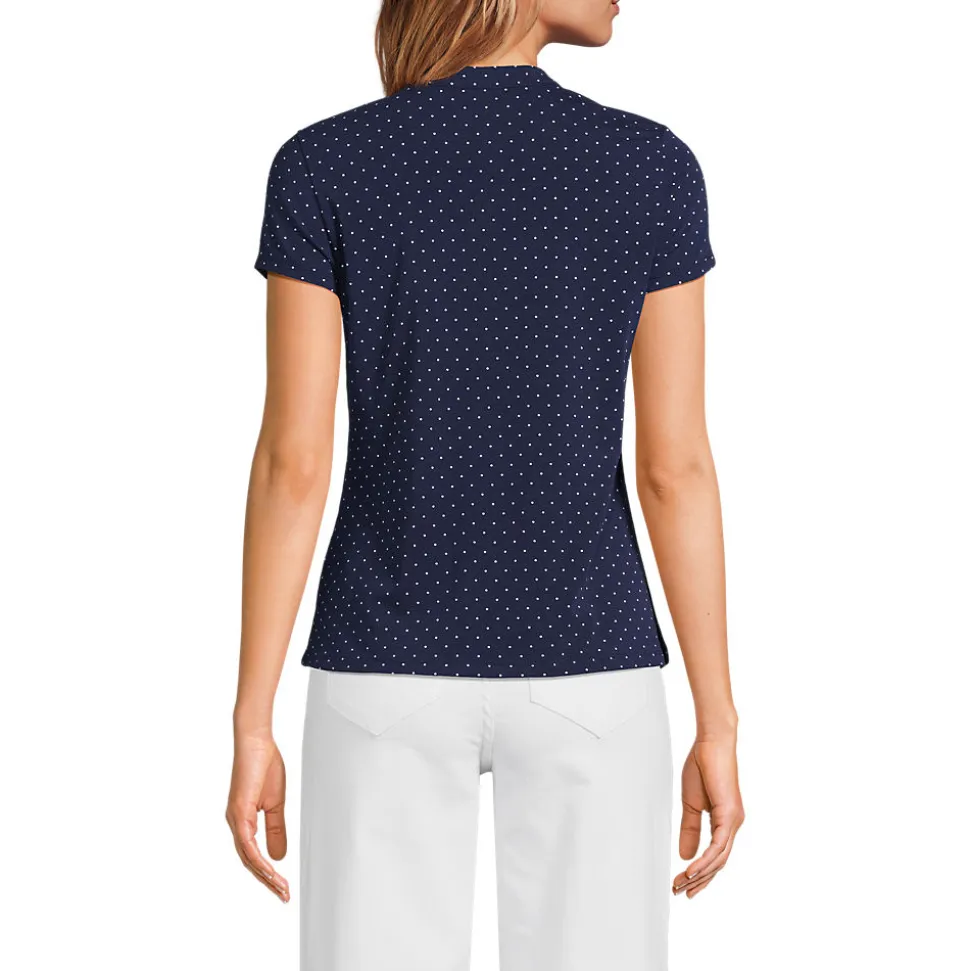 Kurzärmeliges Biesenshirt aus Baumwolle/Modal-Mix für Damen