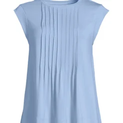 Kurzärmeliges Biesenshirt aus Baumwolle/Modal-Mix für Damen