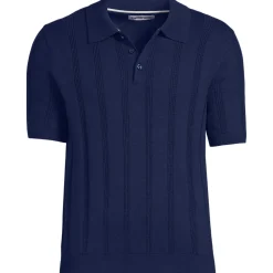 Kurzärmeliges Poloshirt aus Baumwolle/Seidenmix für Herren