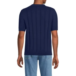 Kurzärmeliges Poloshirt aus Baumwolle/Seidenmix für Herren