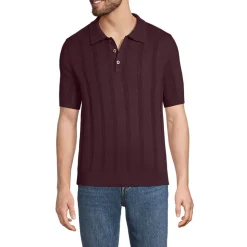 Kurzärmeliges Poloshirt aus Baumwolle/Seidenmix für Herren