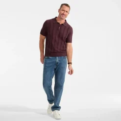 Kurzärmeliges Poloshirt aus Baumwolle/Seidenmix für Herren