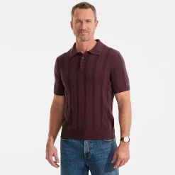 Kurzärmeliges Poloshirt aus Baumwolle/Seidenmix für Herren