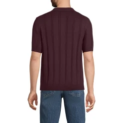 Kurzärmeliges Poloshirt aus Baumwolle/Seidenmix für Herren
