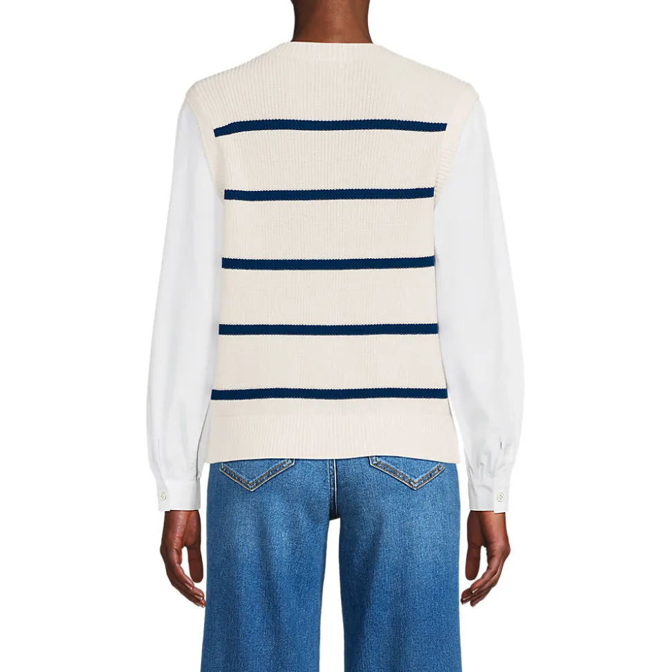 Lagenlook-Pullover Drifter mit Schulterknöpfen für Damen