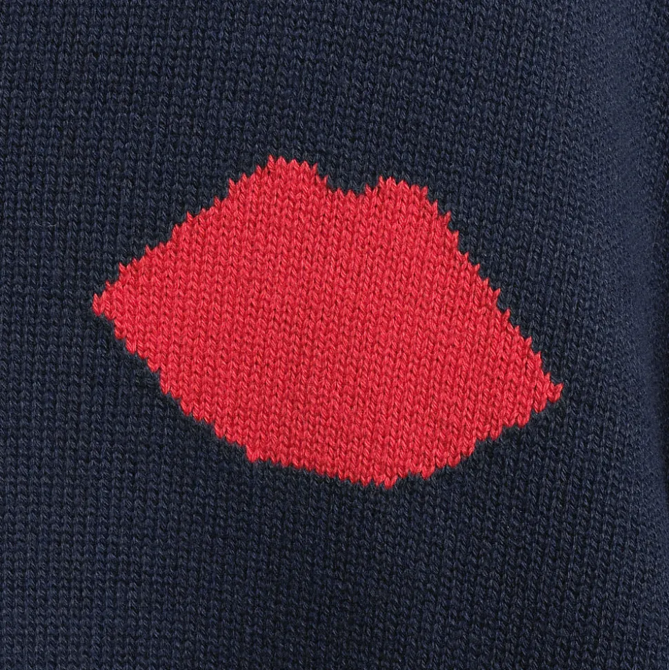 Lands' End x Lulu Guinness Drifter Feinstrick-Polopullover für Damen