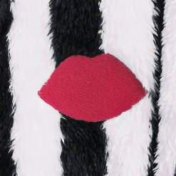 Lands' End x Lulu Guinness Fleece-Bademantel mit Streifen