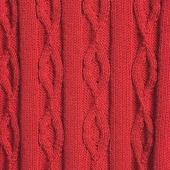 Lands' End x Lulu Guinness Lips Drifter Zopfmuster-Pullover für Damen