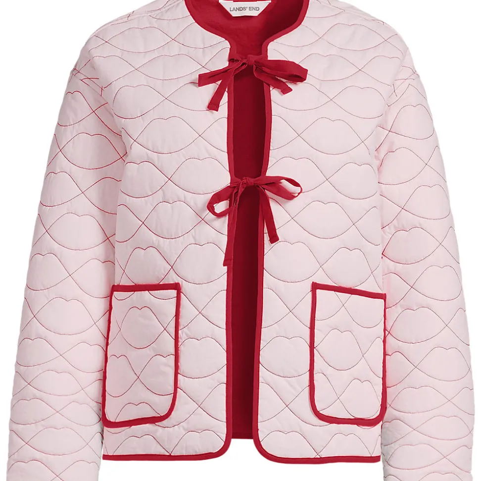 Lands' End x Lulu Guinness Lips Steppjacke für Damen