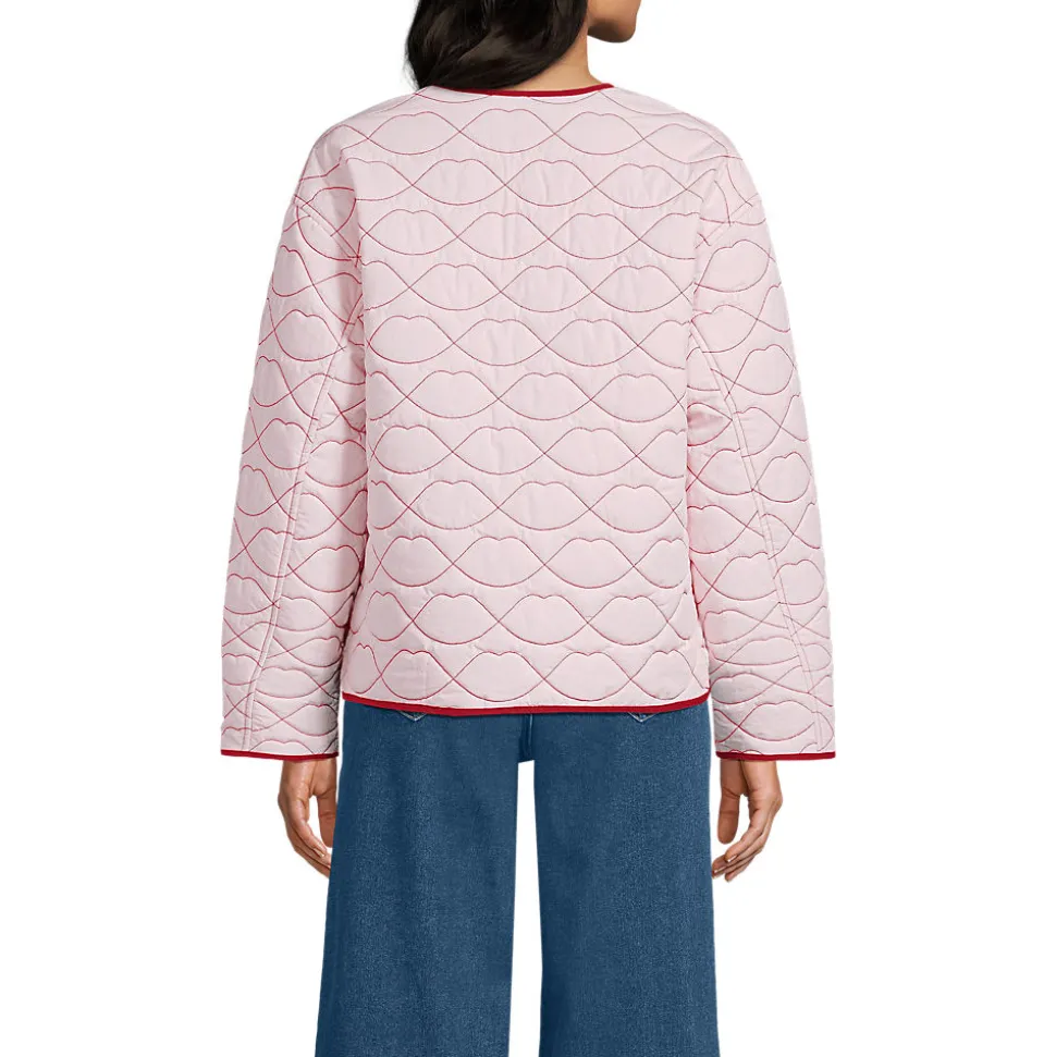 Lands' End x Lulu Guinness Lips Steppjacke für Damen