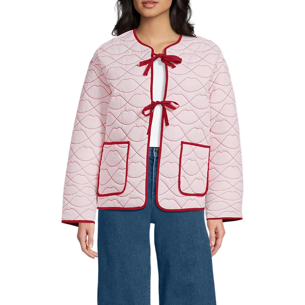 Lands' End x Lulu Guinness Lips Steppjacke für Damen