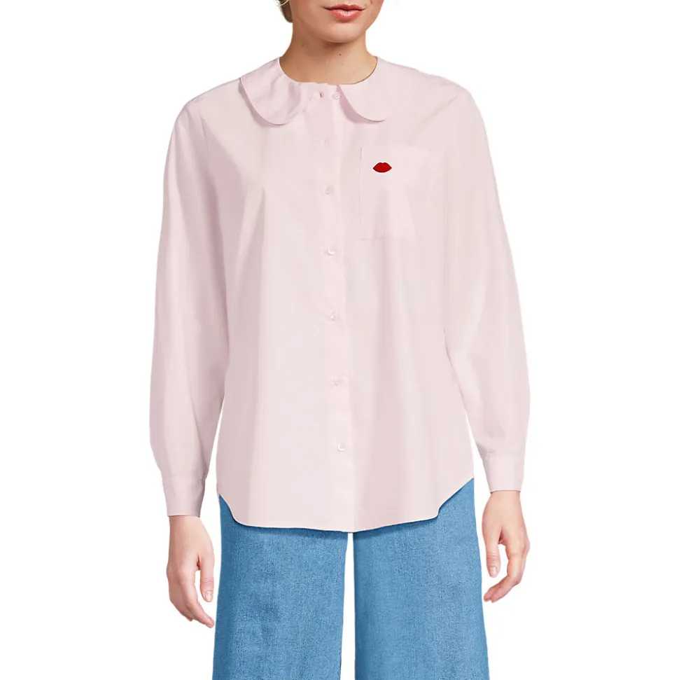 Lands' End x Lulu Guinness Lips Baumwollbluse für Damen