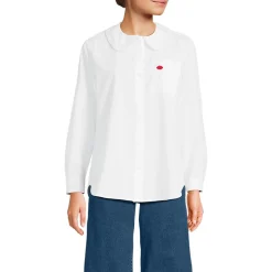 Lands' End x Lulu Guinness Lips Baumwollbluse für Damen