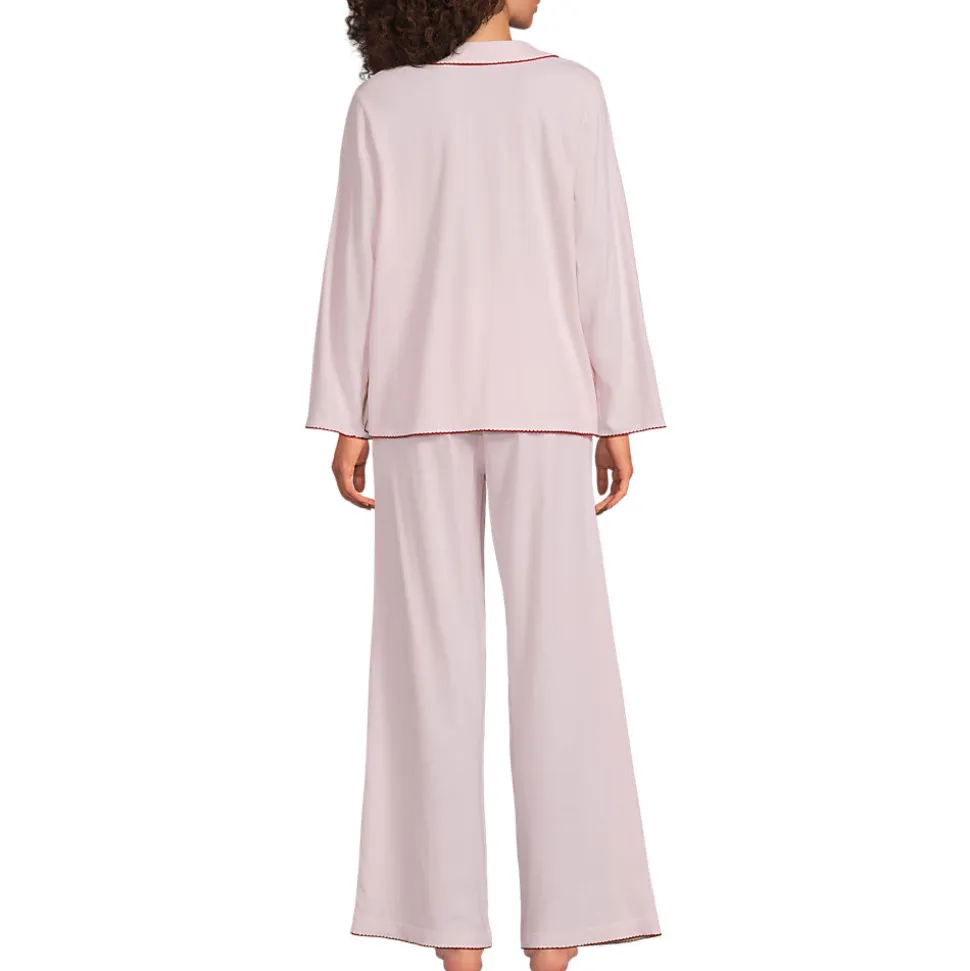 Lands' End x Lulu Guinness Pyjama-Set mit Smok-Details
