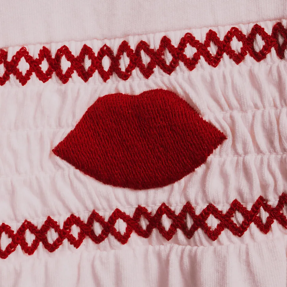 Lands' End x Lulu Guinness Pyjama-Set mit Smok-Details
