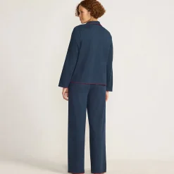Lands' End x Lulu Guinness Pyjama-Set mit Smok-Details