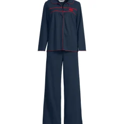 Lands' End x Lulu Guinness Pyjama-Set mit Smok-Details