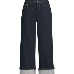 Lands' End x Lulu Guinness Weite Jeans mit Umschlag für Damen