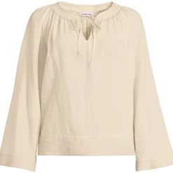 Langarm-Bluse aus Voile für Damen