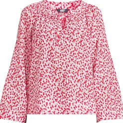 Langarm-Bluse aus Voile für Damen