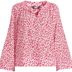 Langarm-Bluse aus Voile für Damen