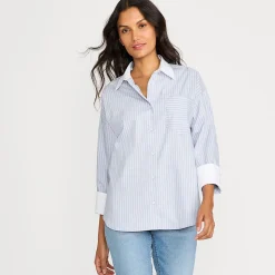 Langarm-Hemdbluse für Damen