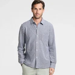 Langarm-Oxfordhemd aus Piqué, Classic Fit