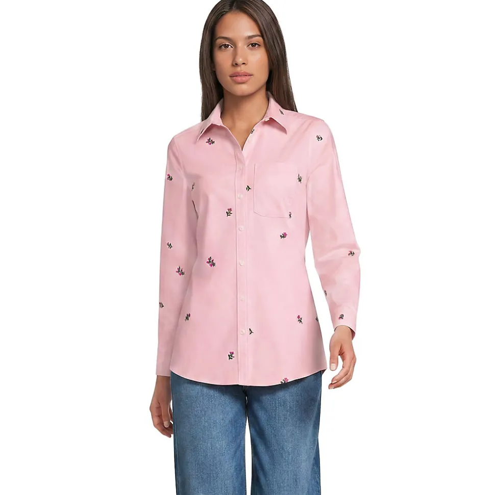 Langarm Oxford-Hemdbluse für Damen
