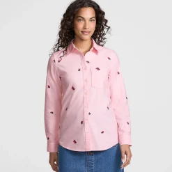 Langarm Oxford-Hemdbluse für Damen