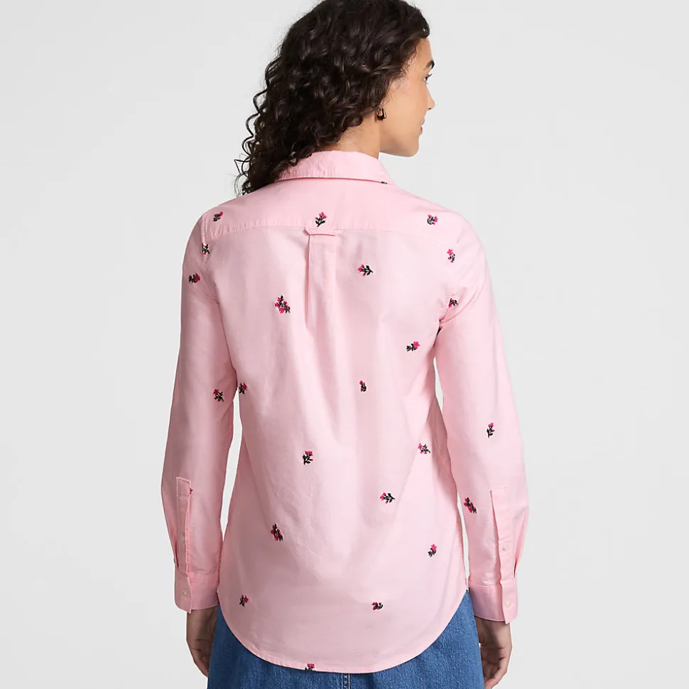 Langarm Oxford-Hemdbluse für Damen