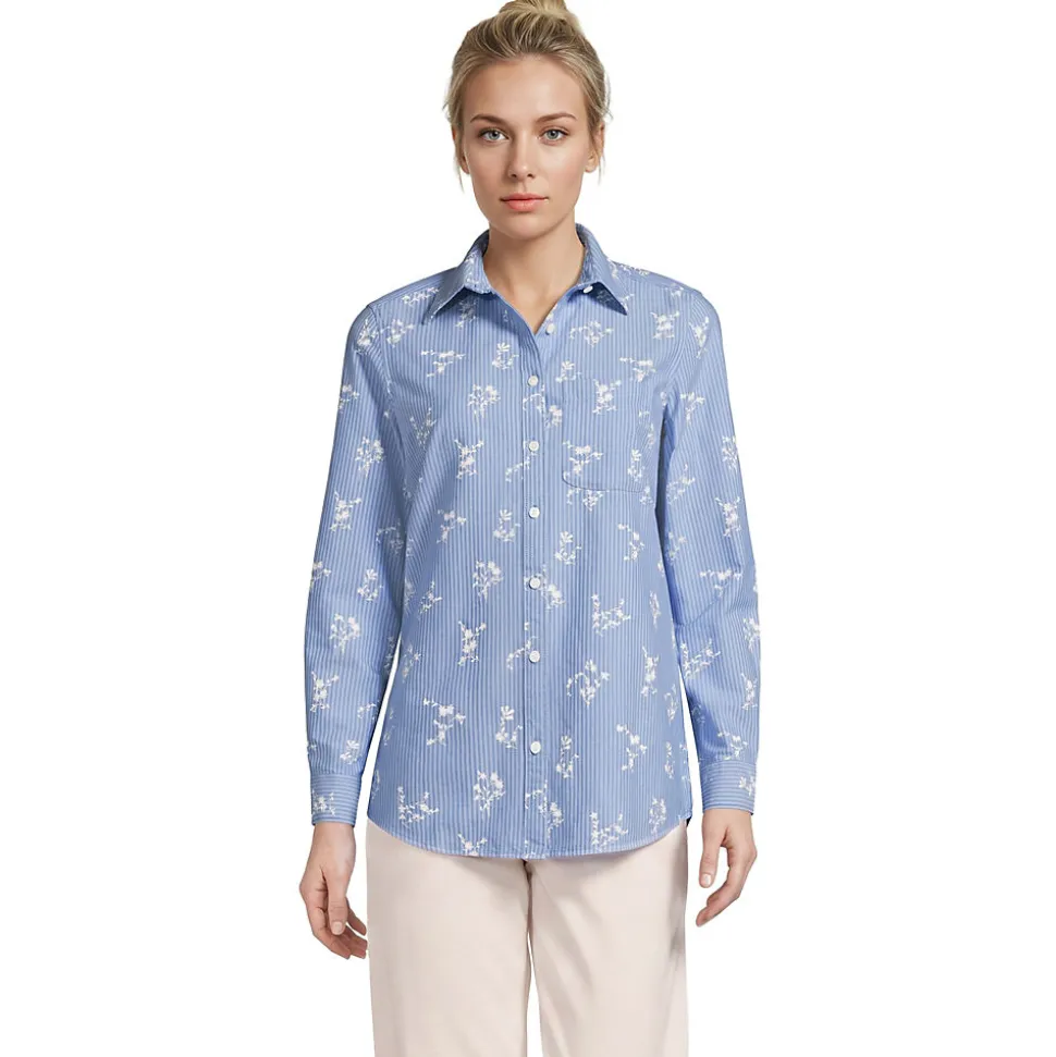 Langarm Oxford-Hemdbluse für Damen