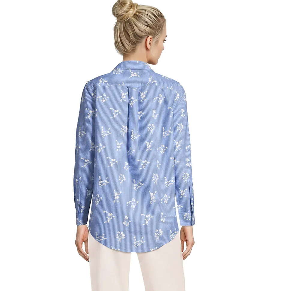 Langarm Oxford-Hemdbluse für Damen