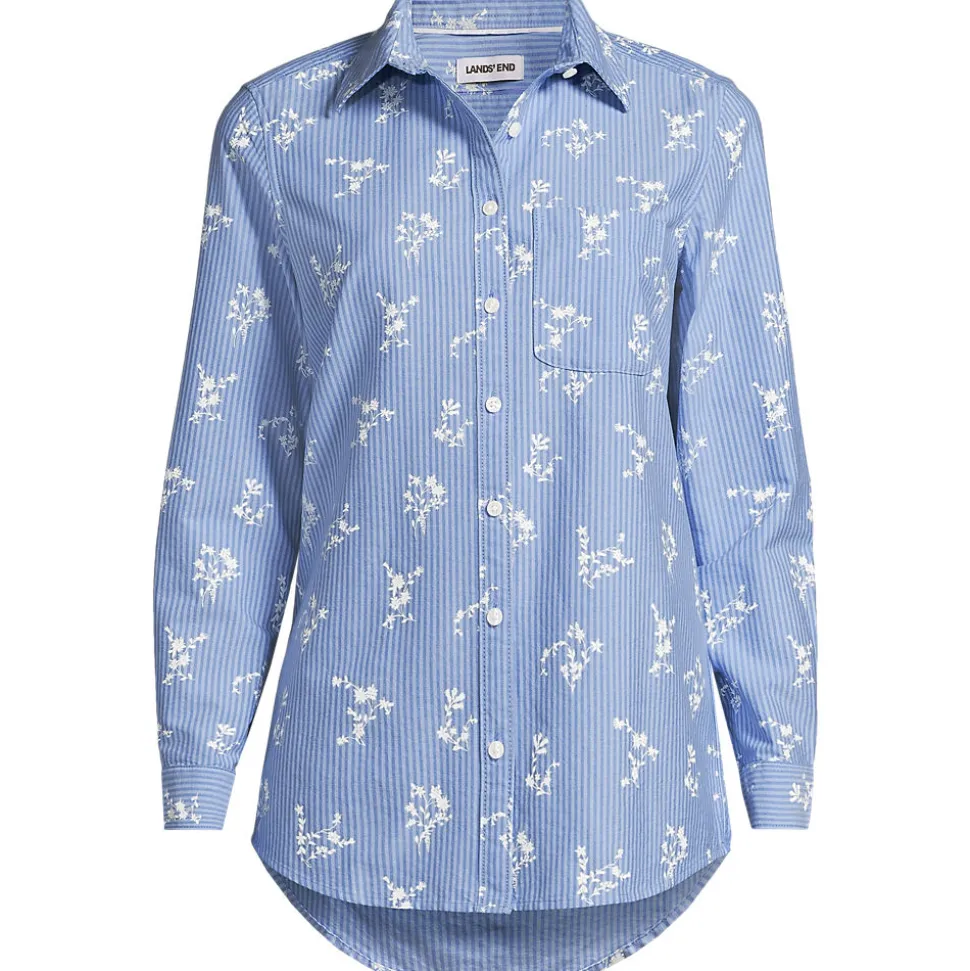 Langarm Oxford-Hemdbluse für Damen