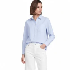 Langarm Oxford-Hemdbluse für Damen