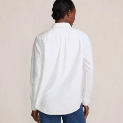 Langarm Oxford-Hemdbluse für Damen