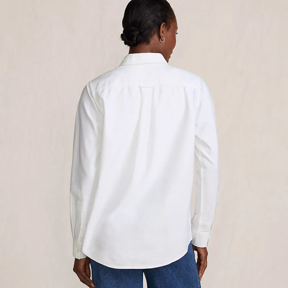 Langarm Oxford-Hemdbluse für Damen