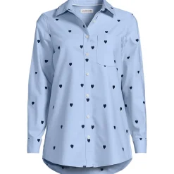 Langarm Oxford-Hemdbluse für Damen