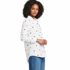 Langarm Oxford-Hemdbluse für Damen