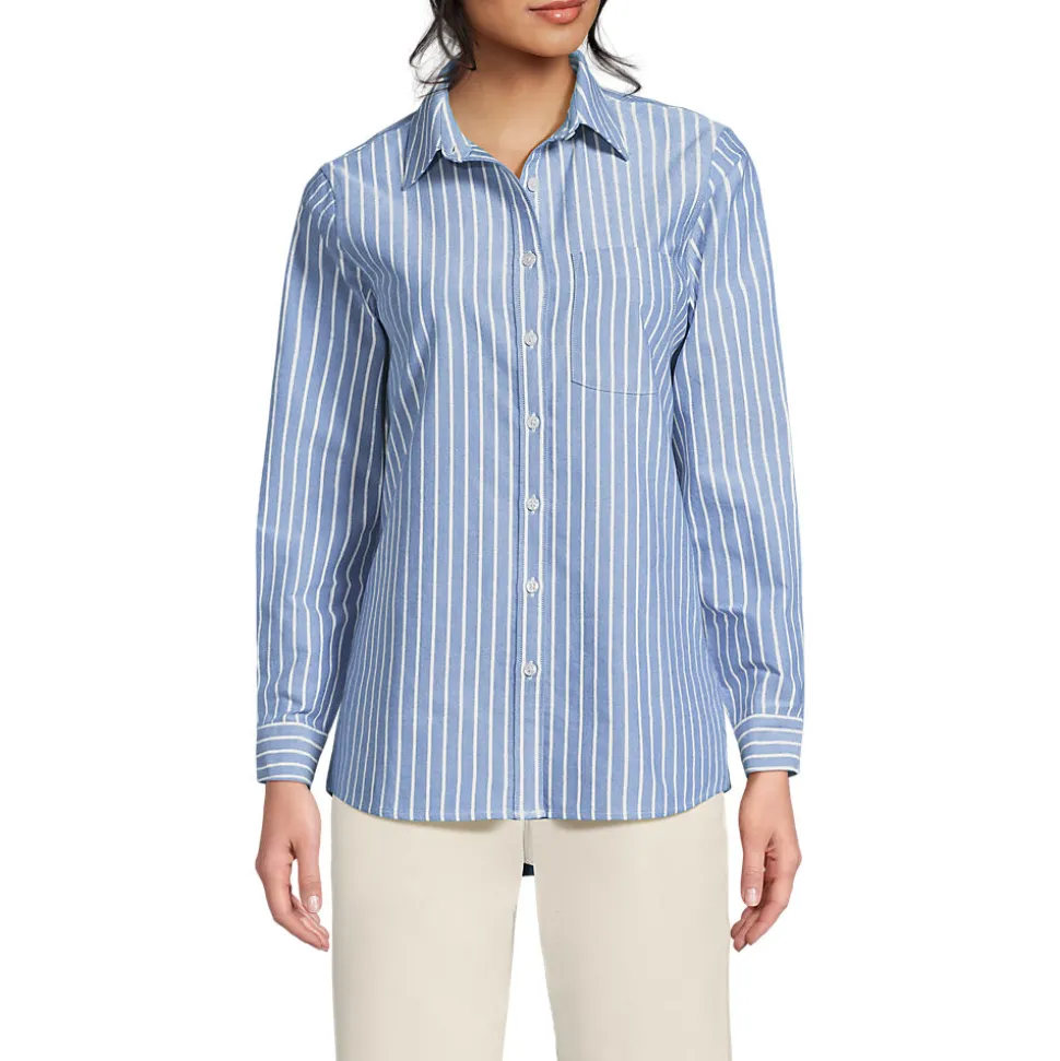 Langarm Oxford-Hemdbluse für Damen