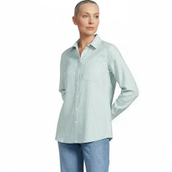 Langarm Oxford-Hemdbluse für Damen