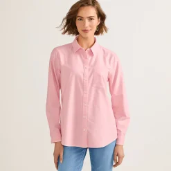 Langarm Oxford-Hemdbluse für Damen