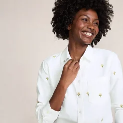 Langarm Oxford-Hemdbluse für Damen