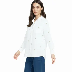 Langarm Oxford-Hemdbluse für Damen
