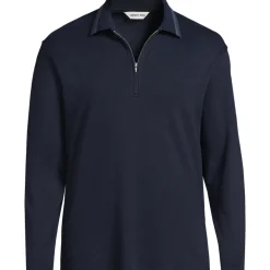 Langarm-Poloshirt mit Kontrastkragen für Herren