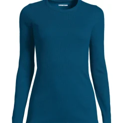 Langarmshirt aus mikrofeinem Baumwollripp für Damen