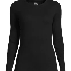 Langarmshirt aus mikrofeinem Baumwollripp für Damen